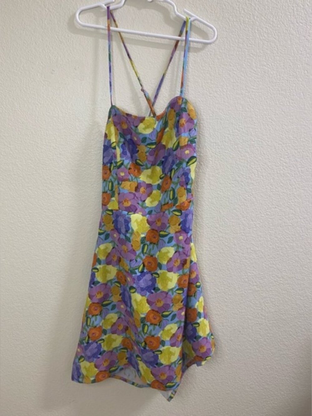 Zara Colorful Floral Backless Dress‎